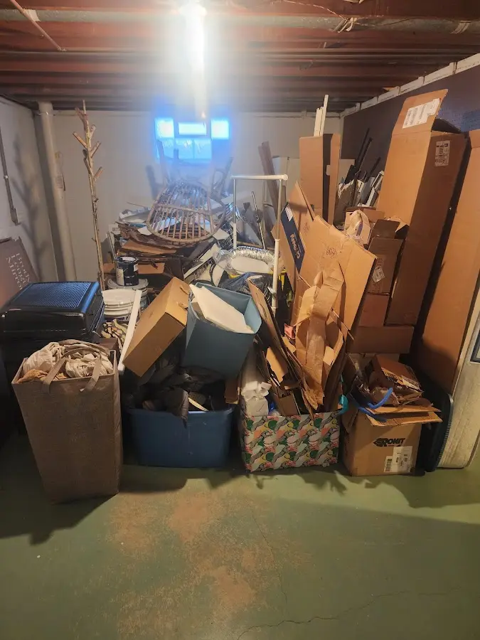 Roll-off dumpster container at job site for 6 Yard Dumpster Rental in Greenville